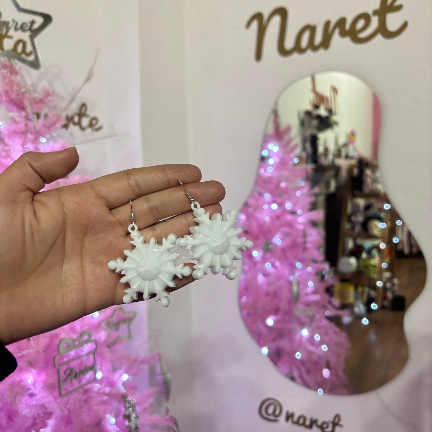 Aretes Navideños con Luz