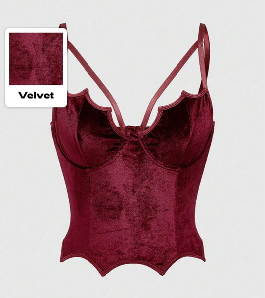 Bustier Velvet Bat