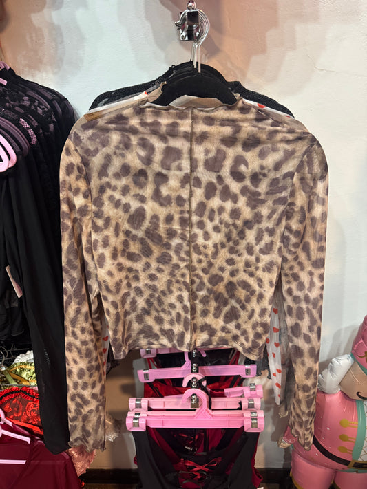 Top Mesh Linea Animal Print