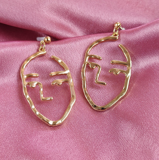 Aretes Rostro Abstracto
