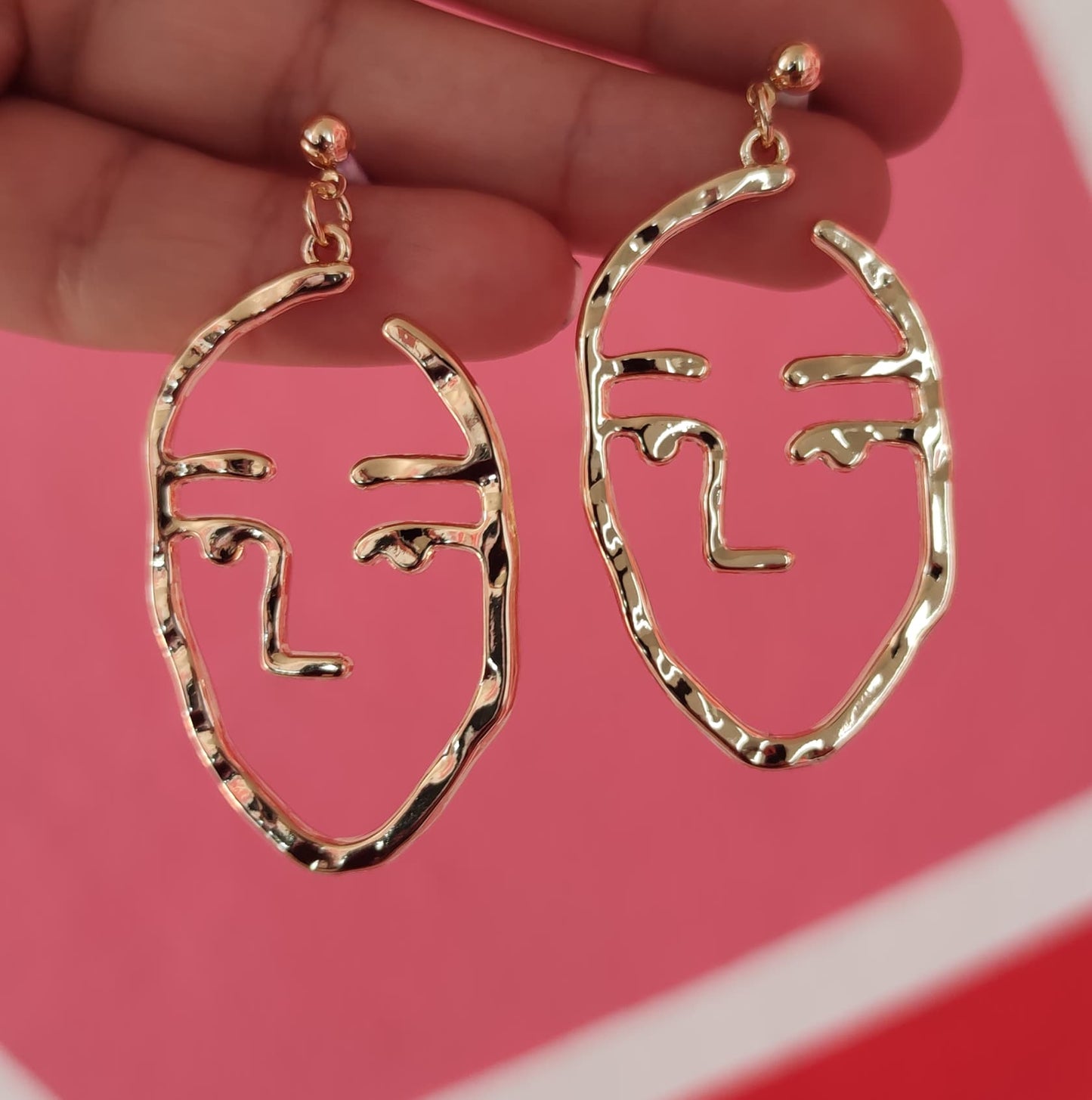 Aretes Rostro Abstracto