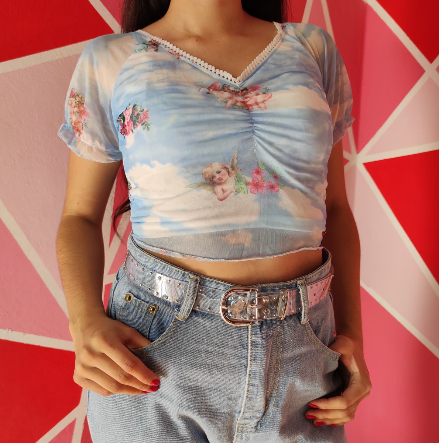 Crop Top Querubín Azul