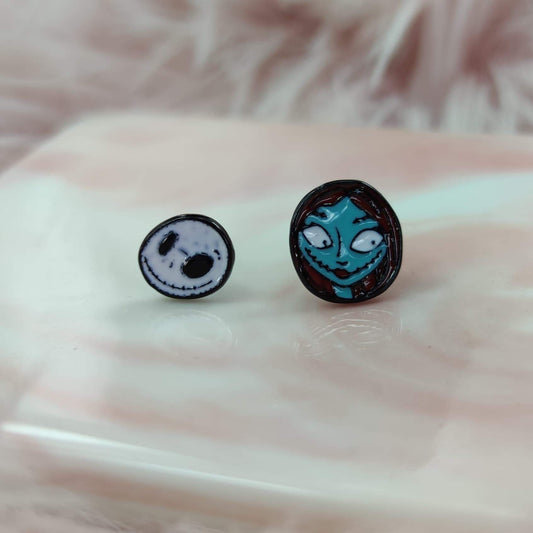 Aretes Mini Jack y Sally