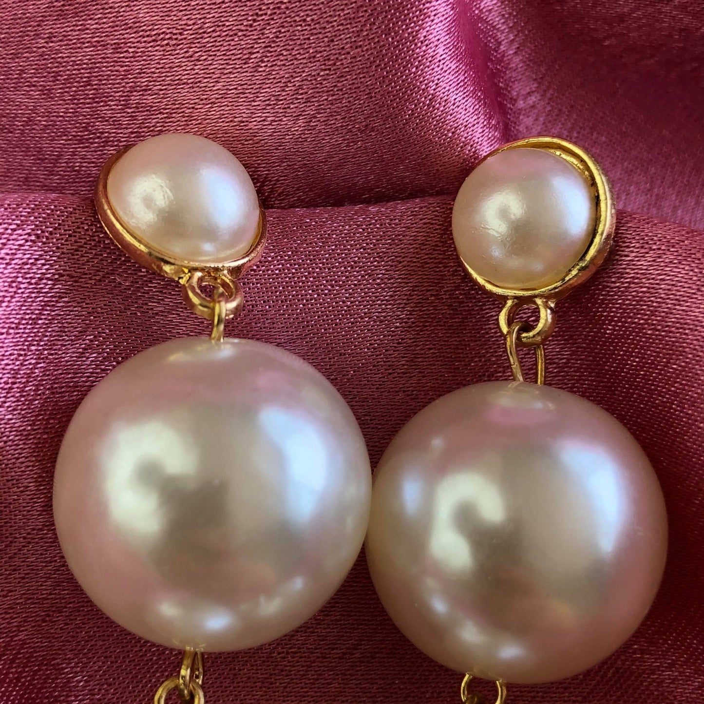 Aretes Largos Perlas