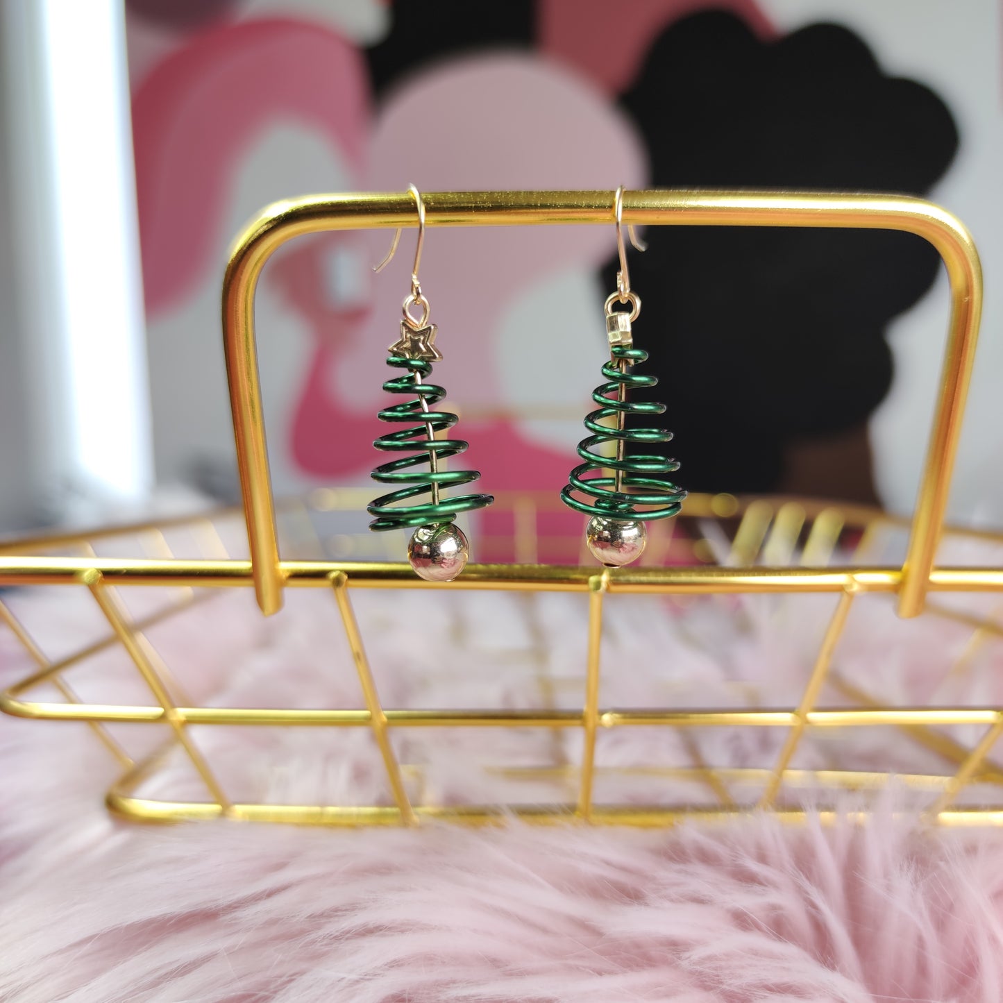 Aretes Árbol Navideño en Espiral