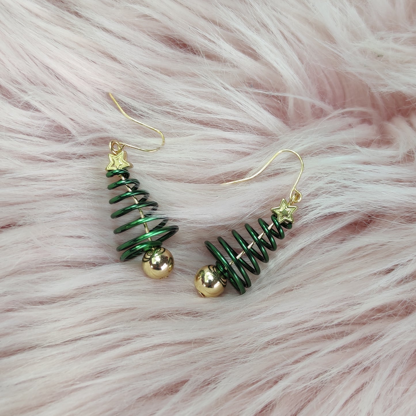 Aretes Árbol Navideño en Espiral