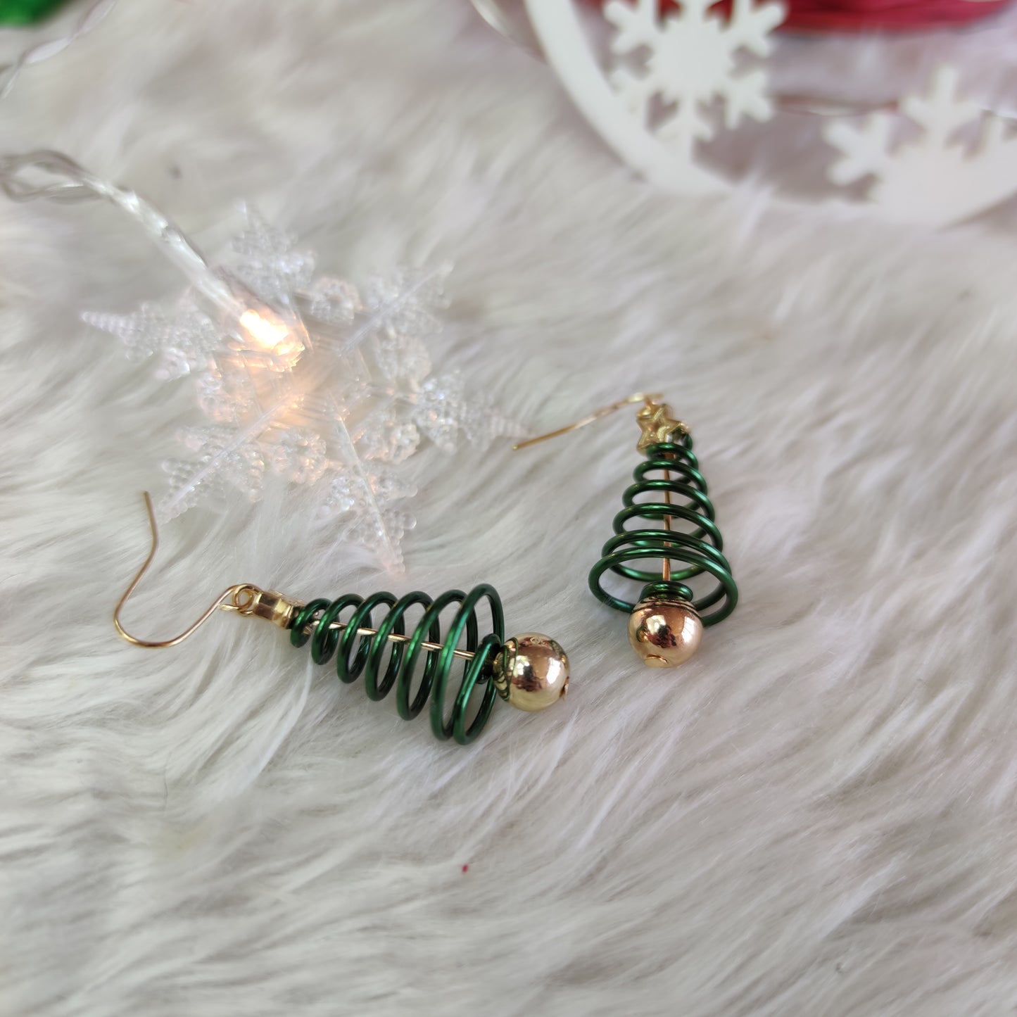 Aretes Árbol Navideño en Espiral