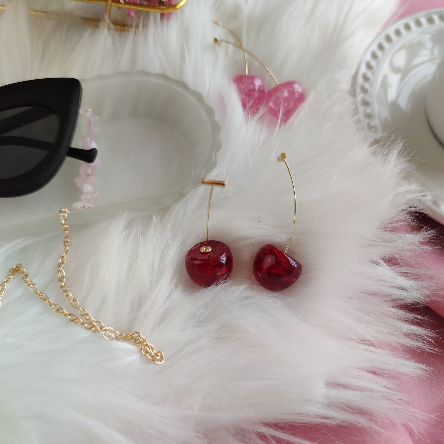 Aretes Crystal Cherry