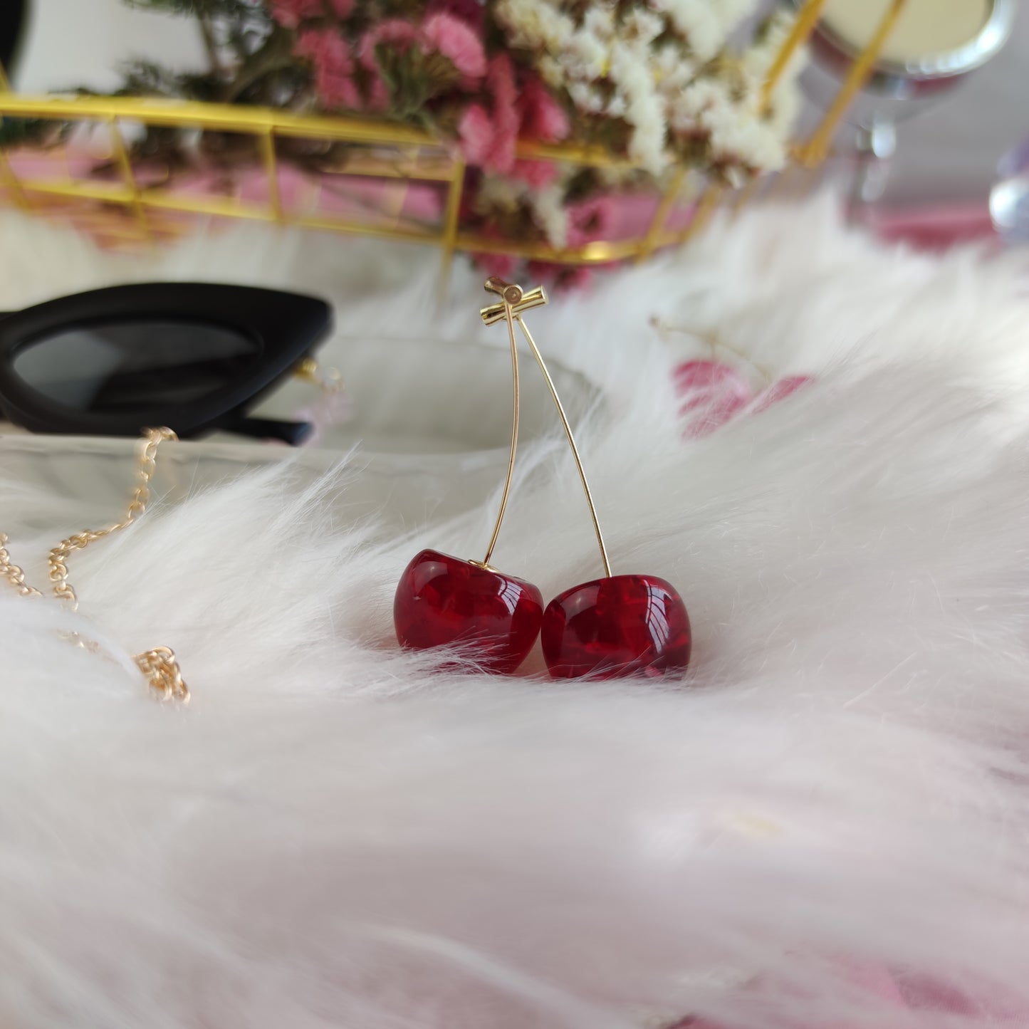 Aretes Crystal Cherry