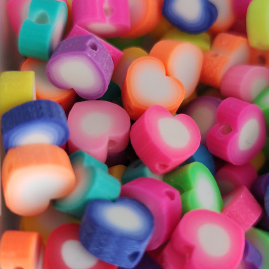 Cuenta Corazón Colores 25 pzs