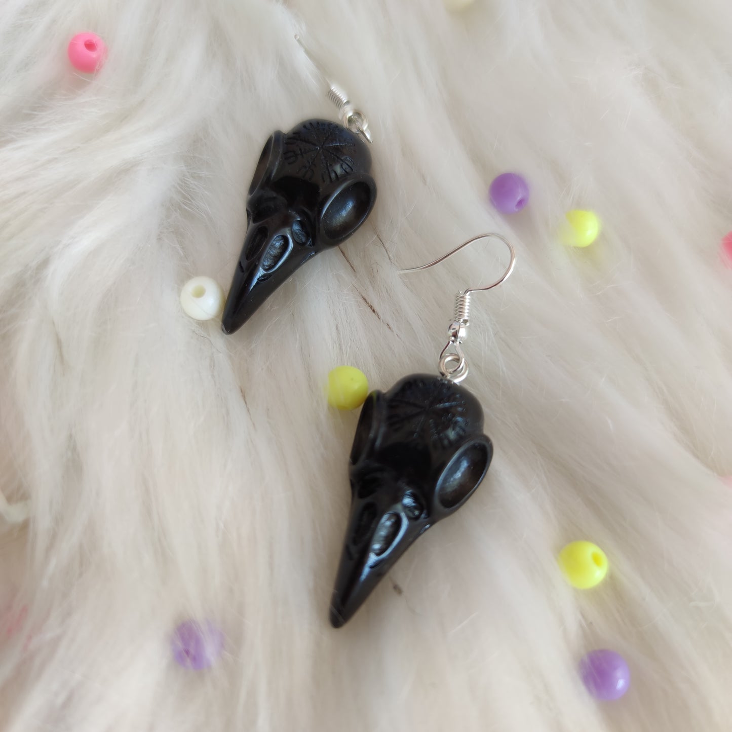 Aretes Cráneo Cuervos