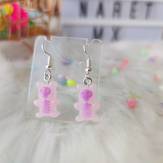 Aretes Panditas Esqueleto