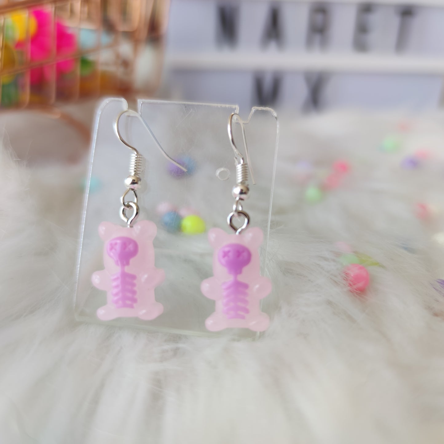 Aretes Panditas Esqueleto