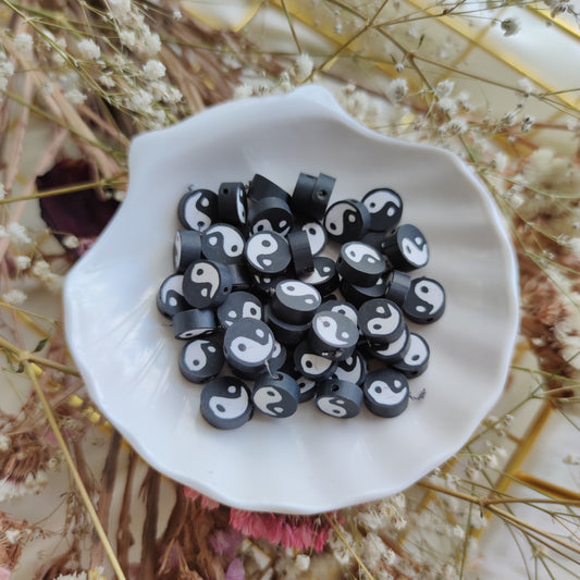 Cuenta Fimo Yin&Yan 25 pzs