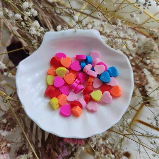 Cuenta Fimo Heart 25 pzs