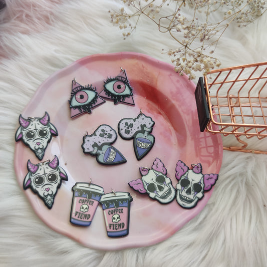 Aretes Halloween Pink & Purple