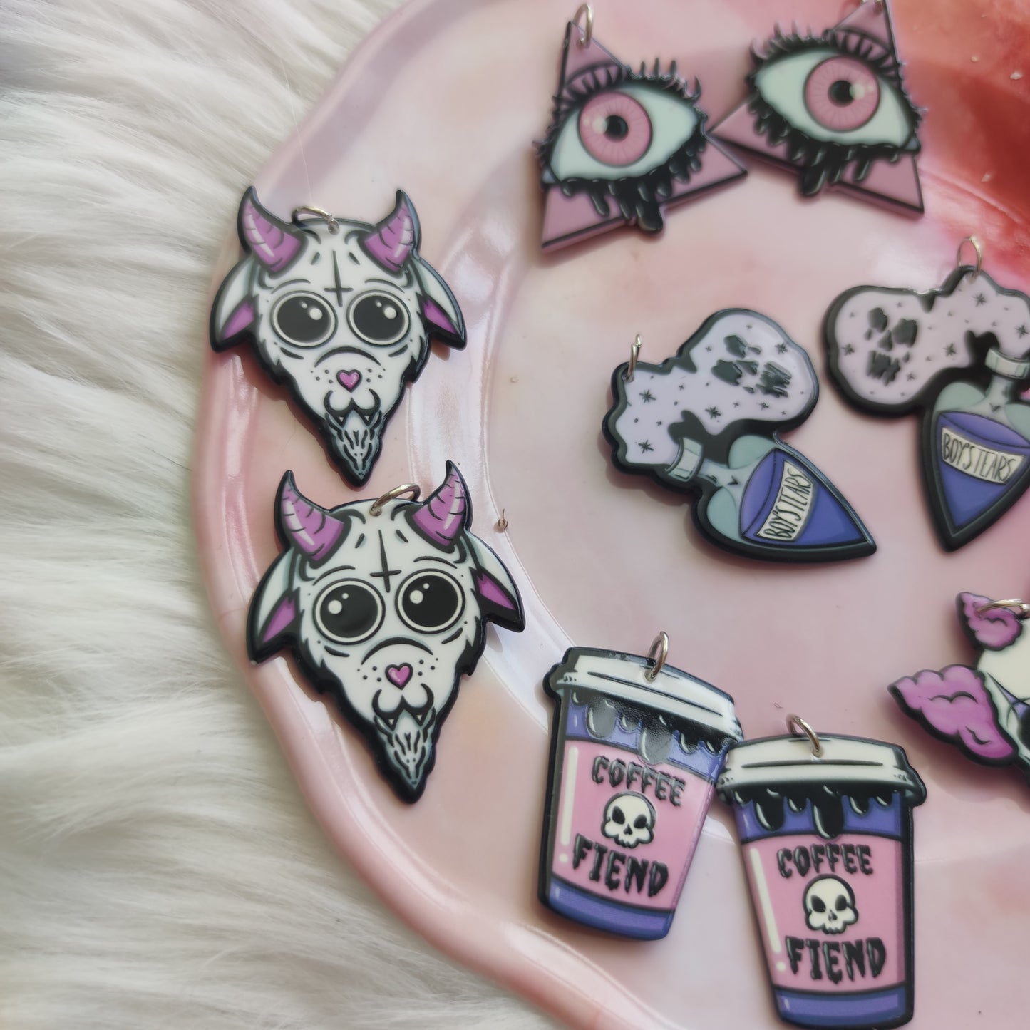 Aretes Halloween Pink & Purple