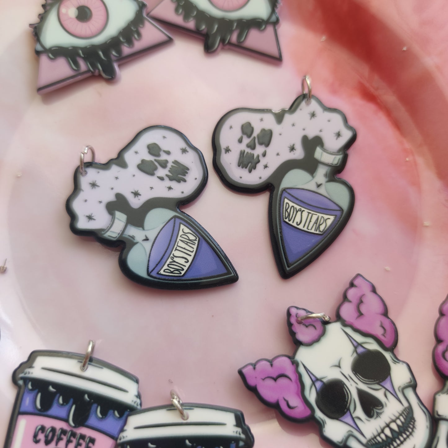 Aretes Halloween Pink & Purple