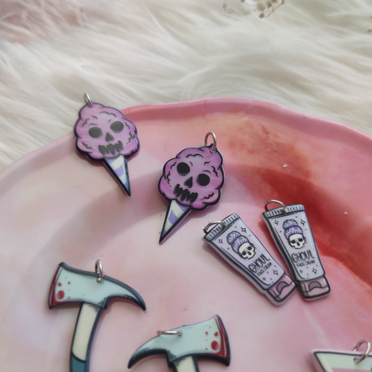 Aretes Halloween Pink & Black