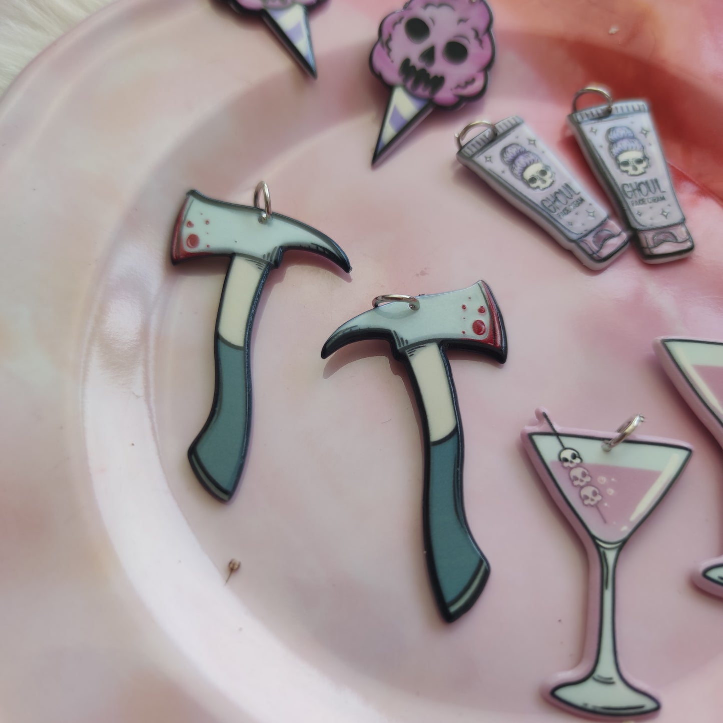 Aretes Halloween Pink & Black