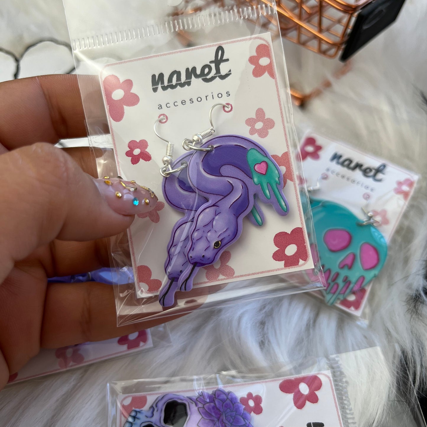Aretes Purple Halloween