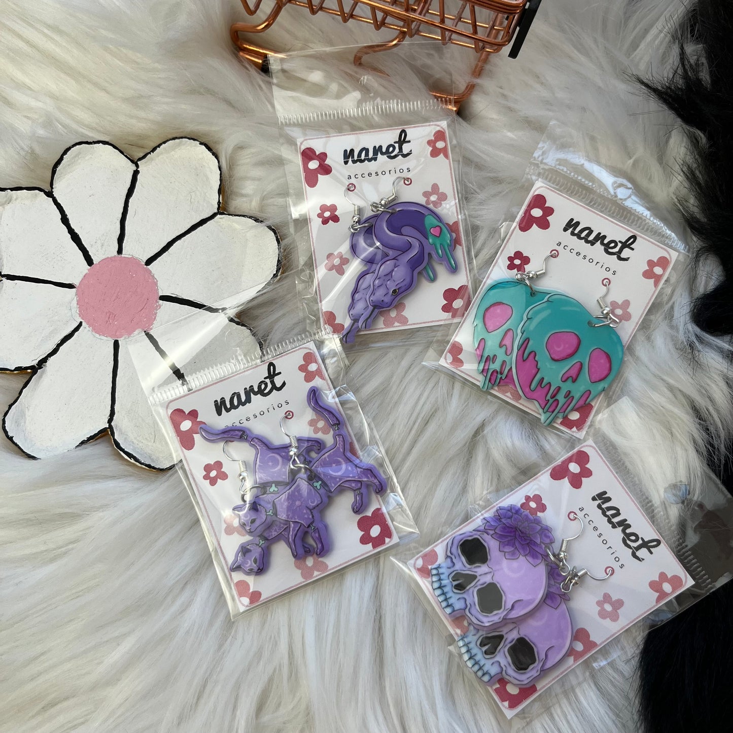 Aretes Purple Halloween