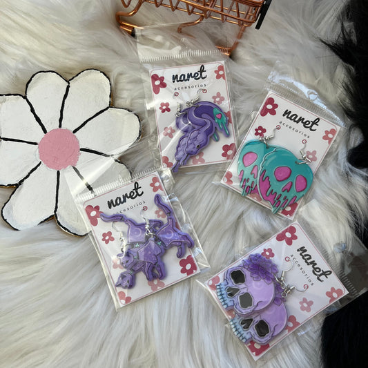 Aretes Purple Halloween