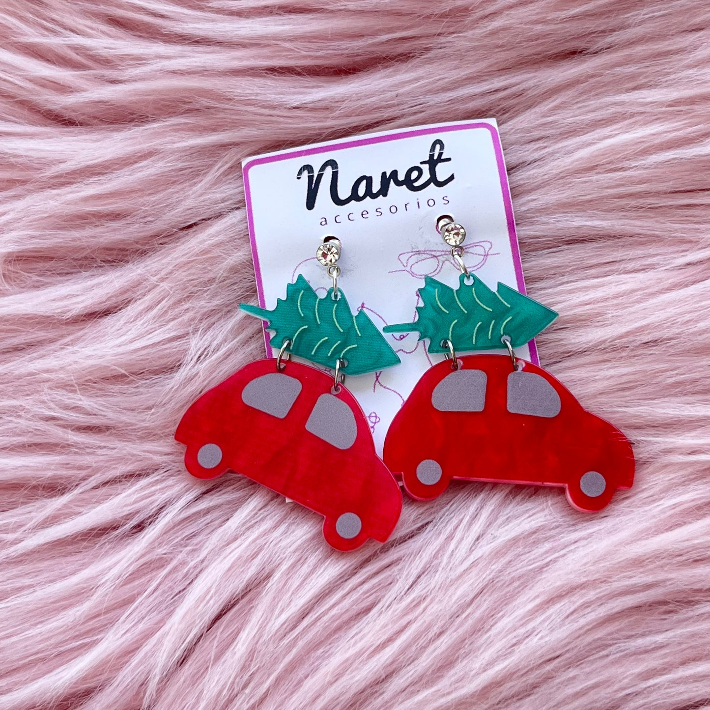 Aretes Carro con Árbol