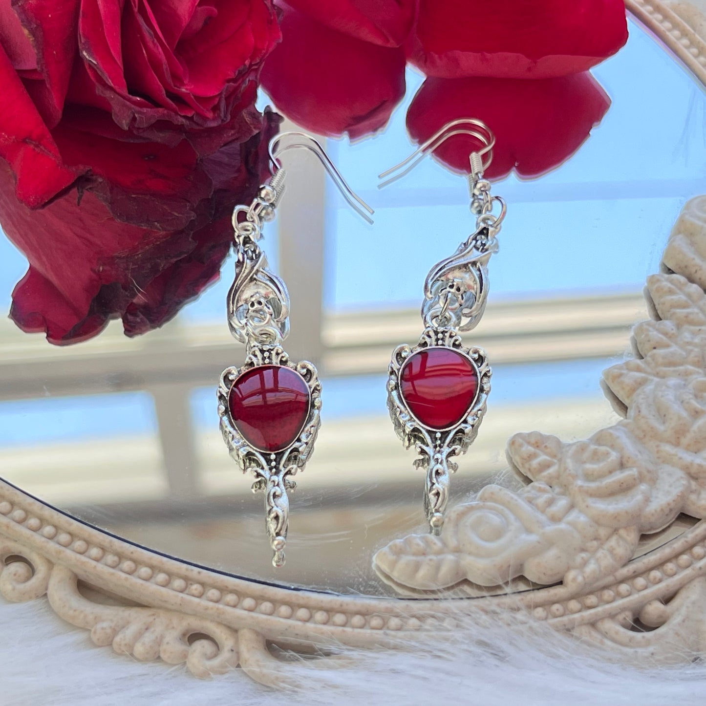 Aretes Espejo Gótico